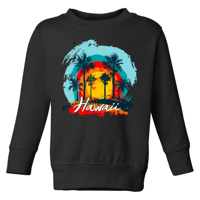 Hawaii Tropical Sunset Toddler Sweatshirt