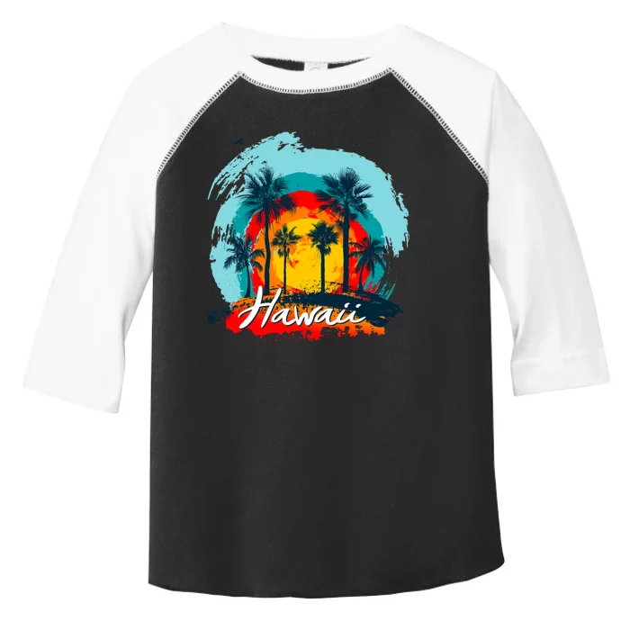 Hawaii Tropical Sunset Toddler Fine Jersey T-Shirt