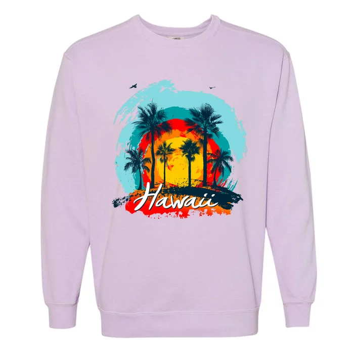 Hawaii Tropical Sunset Garment-Dyed Sweatshirt