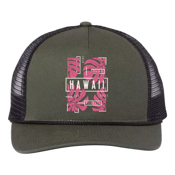 Hawaii Vibes Classic Retro Rope Trucker Hat Cap