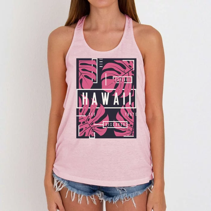 Hawaii Vibes Classic Women's Knotted Racerback Tank