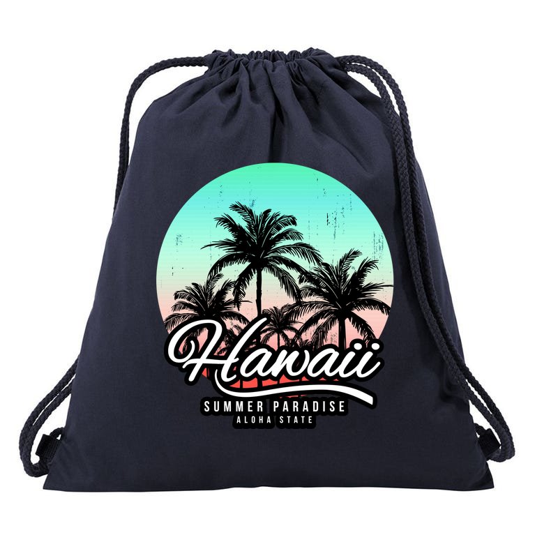 Hawaii Vintage Logo Drawstring Bag
