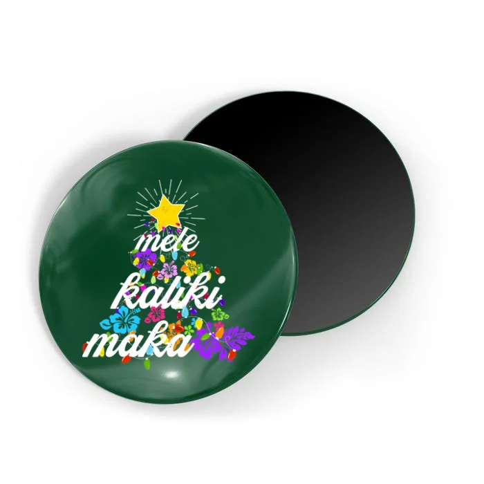 Hawaiian Mele Kaliki Maka Christmas Tree Magnet