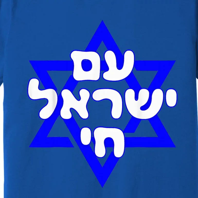 Hebrew Am Yisrael Chai Israel Magen David Premium T-Shirt