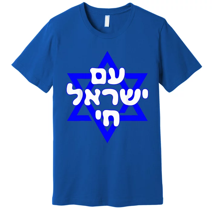 Hebrew Am Yisrael Chai Israel Magen David Premium T-Shirt