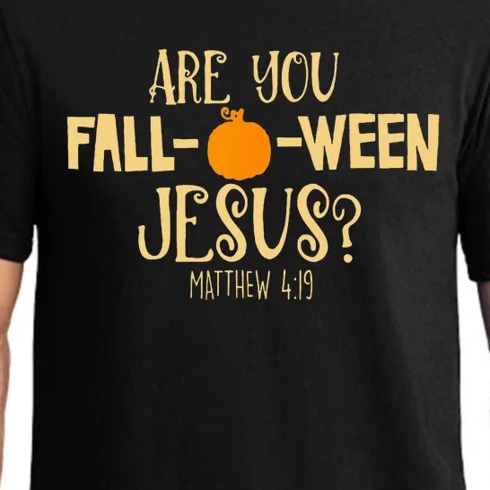 Halloween Are You Fall O Ween Jesus Matw Christian Faith Pajama Set