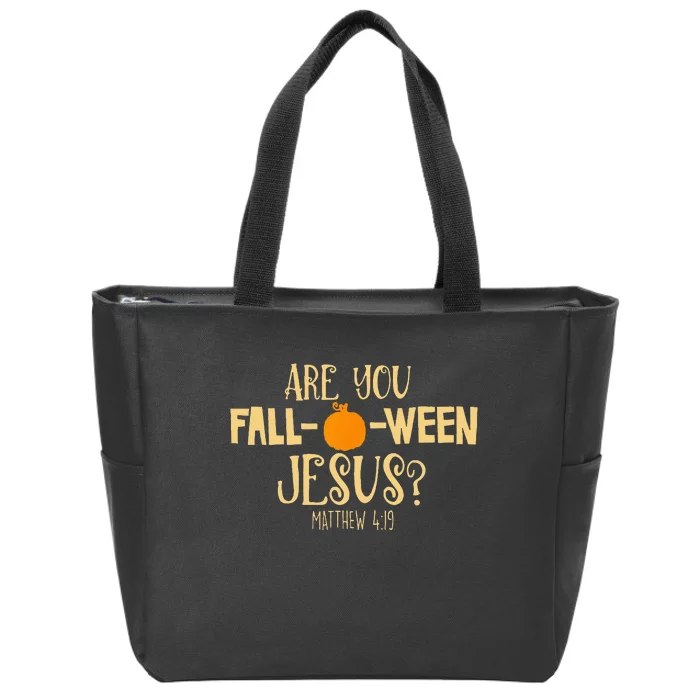 Halloween Are You Fall O Ween Jesus Matw Christian Faith Zip Tote Bag