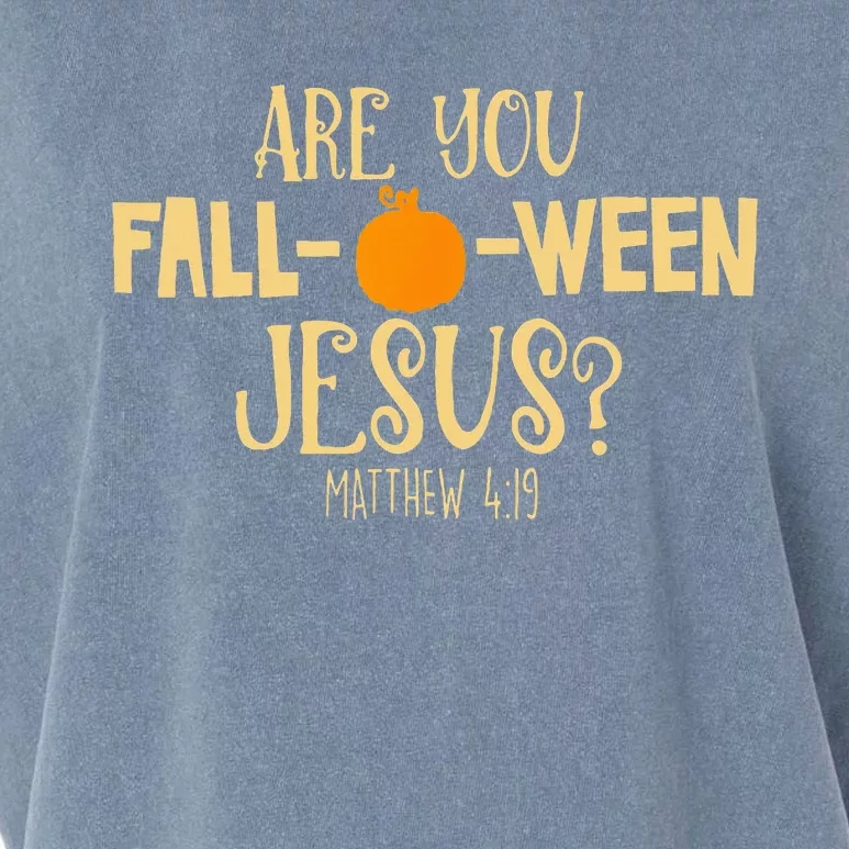 Halloween Are You Fall O Ween Jesus Matw Christian Faith Garment-Dyed Women's Muscle Tee