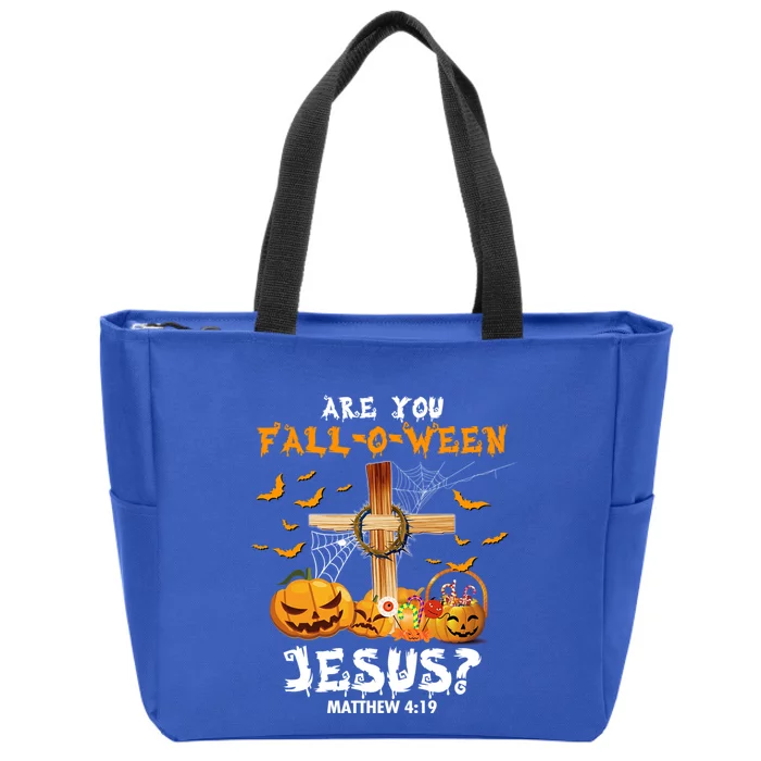 Halloween Are You Fall O Ween Jesus Matthew Christian Faith Gift Zip Tote Bag