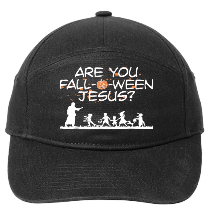 Halloween Are You Falloween Jesus 7-Panel Snapback Hat