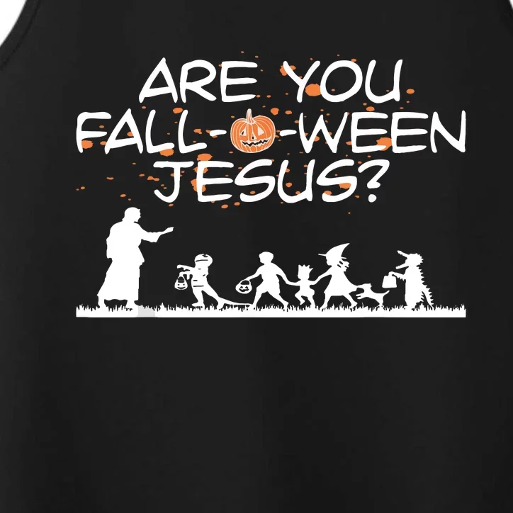 Halloween Are You Falloween Jesus Performance Tank