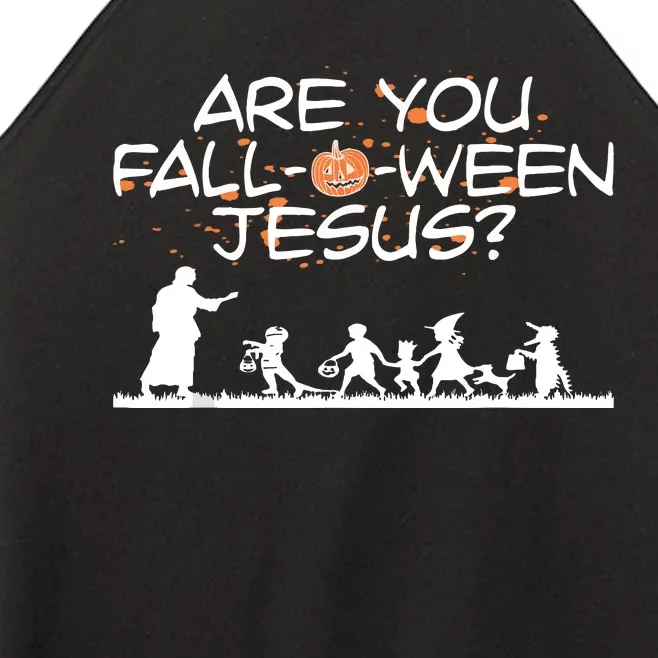 Halloween Are You Falloween Jesus Women’s Perfect Tri Rocker Tank