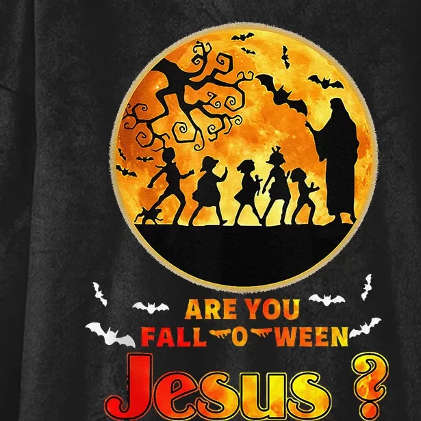 Halloween Are You Falloween Jesus Matthew Christian Faith Hooded Wearable Blanket