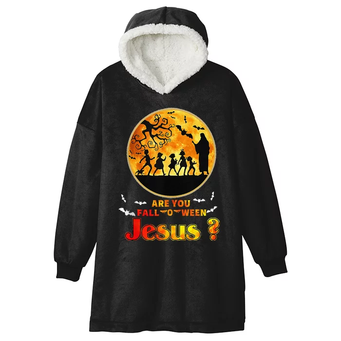 Halloween Are You Falloween Jesus Matthew Christian Faith Hooded Wearable Blanket