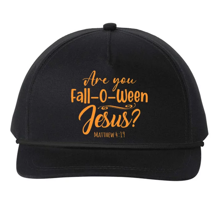 Halloween Are You Fall O Ween Jesus Matthew Christian Faith Snapback Five-Panel Rope Hat