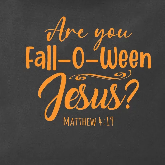 Halloween Are You Fall O Ween Jesus Matthew Christian Faith Zip Tote Bag