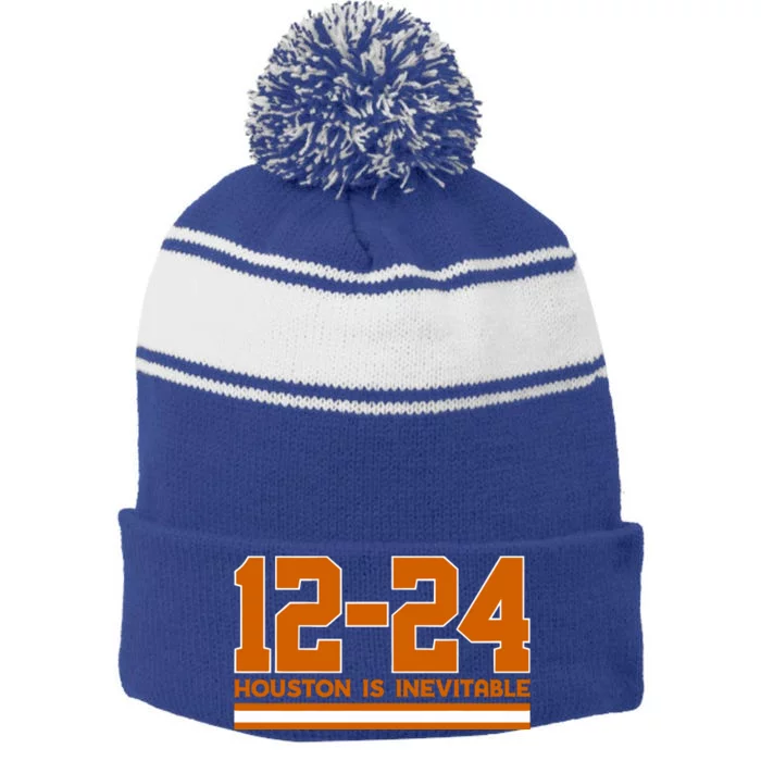 Houston Baseball 1224 Stripe Pom Pom Beanie