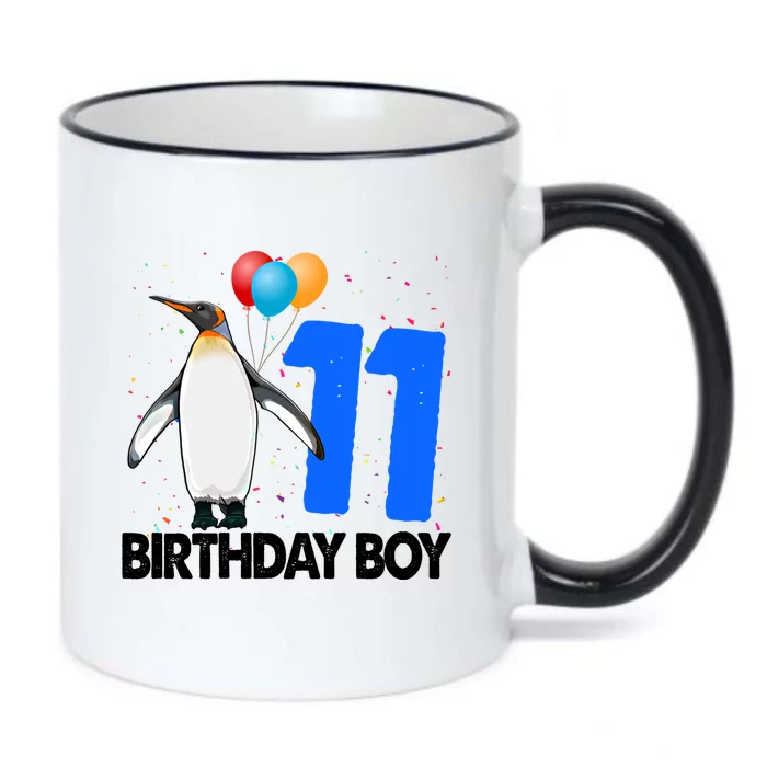 Happy Birthday 11 Funny Funny Gift Funny Penguin Tee Birds Gift Black Color Changing Mug