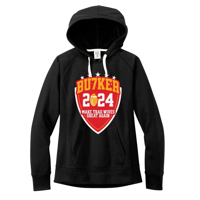 Harrison Butker 2024 Make Trad Wives Great Again Funny Harrison Butker Women's Fleece Hoodie