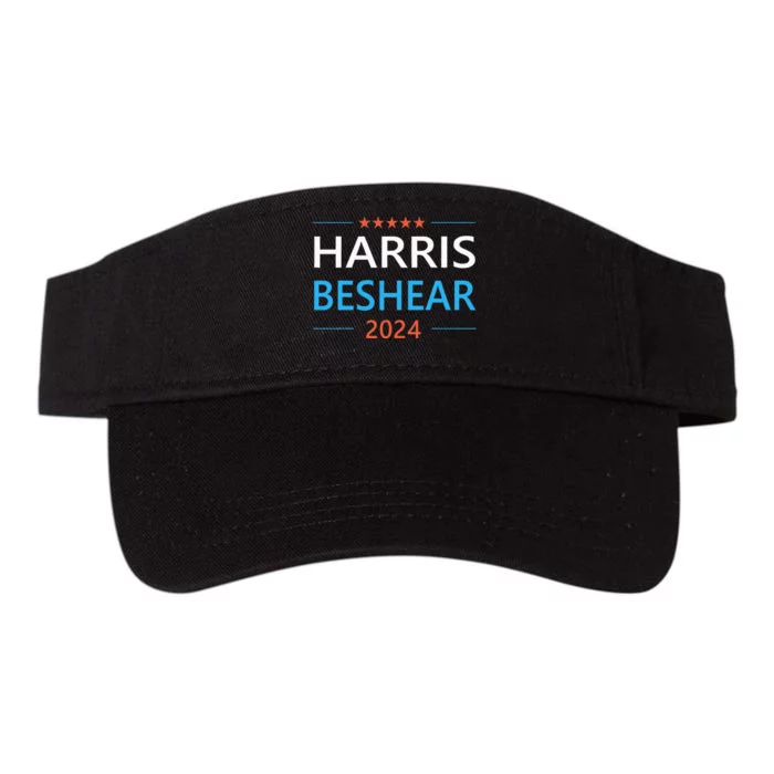 Harris Beshear 2024 For President Patriotic Kamala Democrat Valucap Bio-Washed Visor