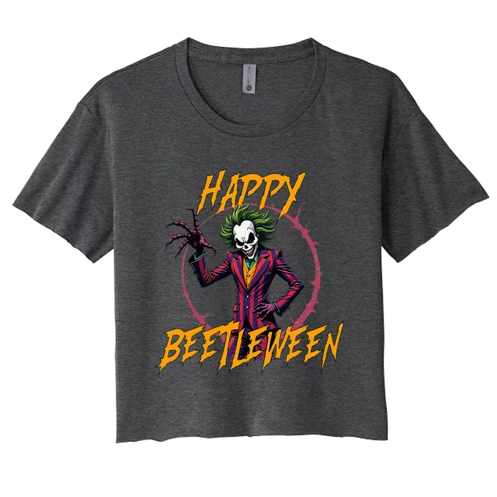 Happy Beetleween 2024 Original Design Women's Crop Top Tee