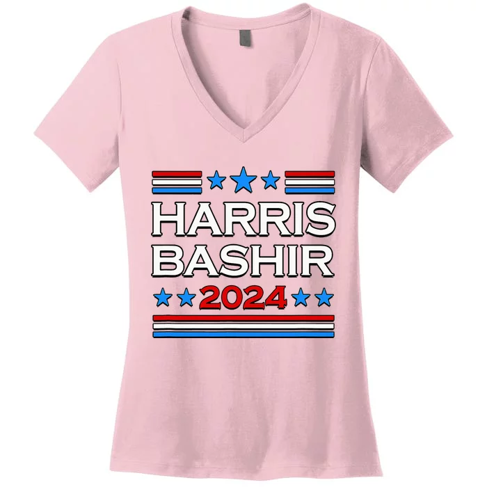 Harris Bashir 2024 For President Women's V-Neck T-Shirt