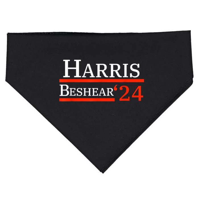 Harris Beshear 2024 Kamala Harris Andy Beshear President USA-Made Doggie Bandana