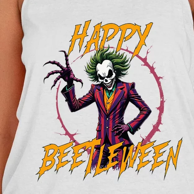 Happy Beetleween 2024 Original Design Women's Knotted Racerback Tank