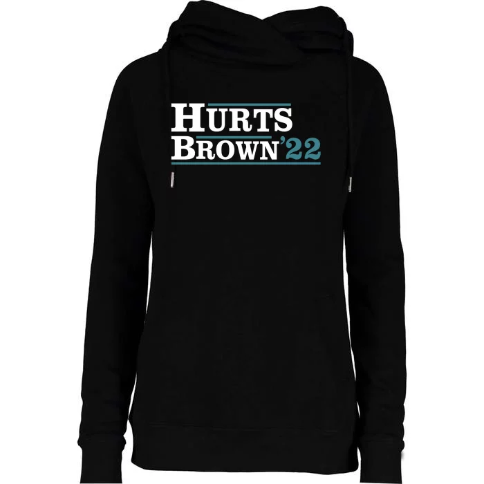 Hurts Brown 22 Womens Funnel Neck Pullover Hood