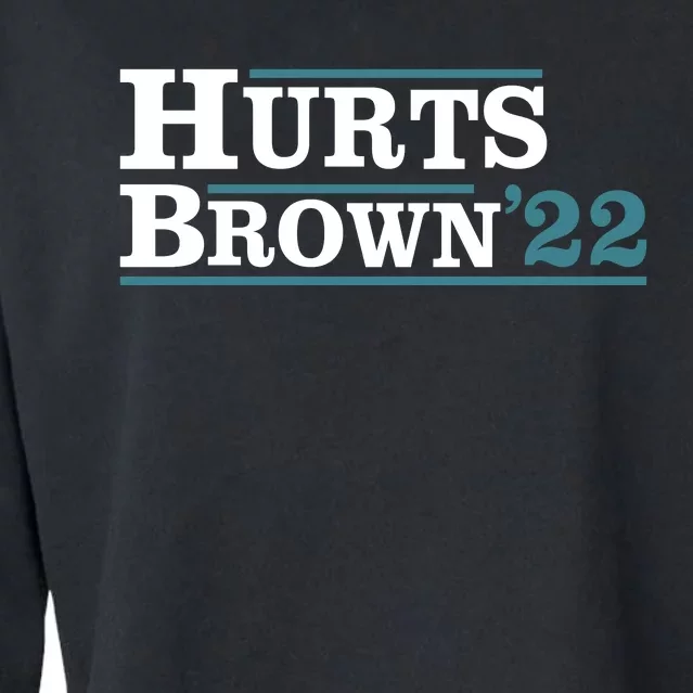 Hurts Brown 22 Cropped Pullover Crew