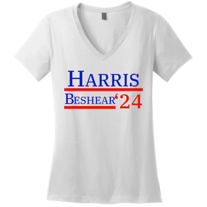 Harris Beshear 2024 Kamala Harris Andy Beshear President Women's V-Neck T-Shirt