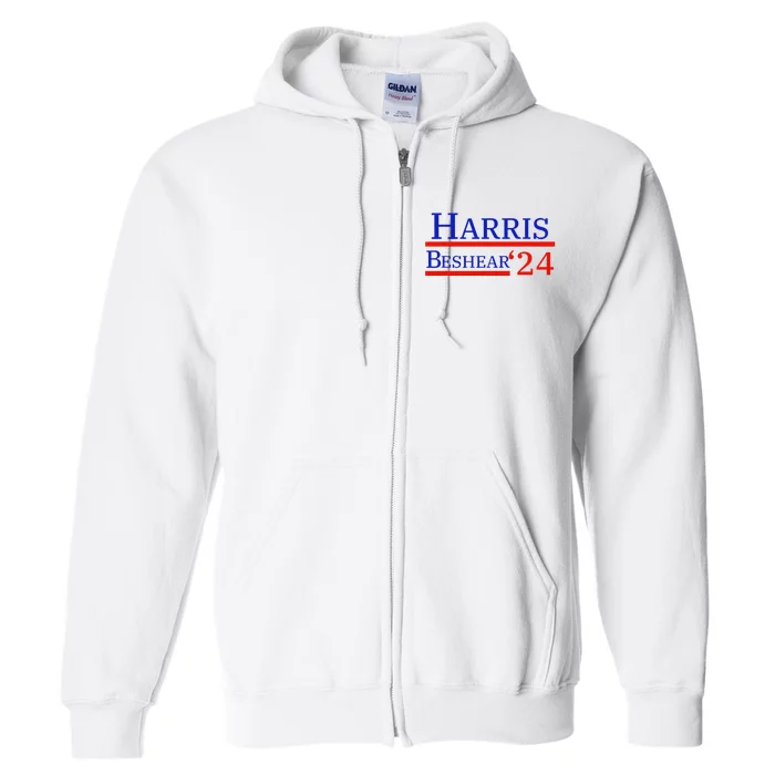 Harris Beshear 2024 Kamala Harris Andy Beshear President Full Zip Hoodie