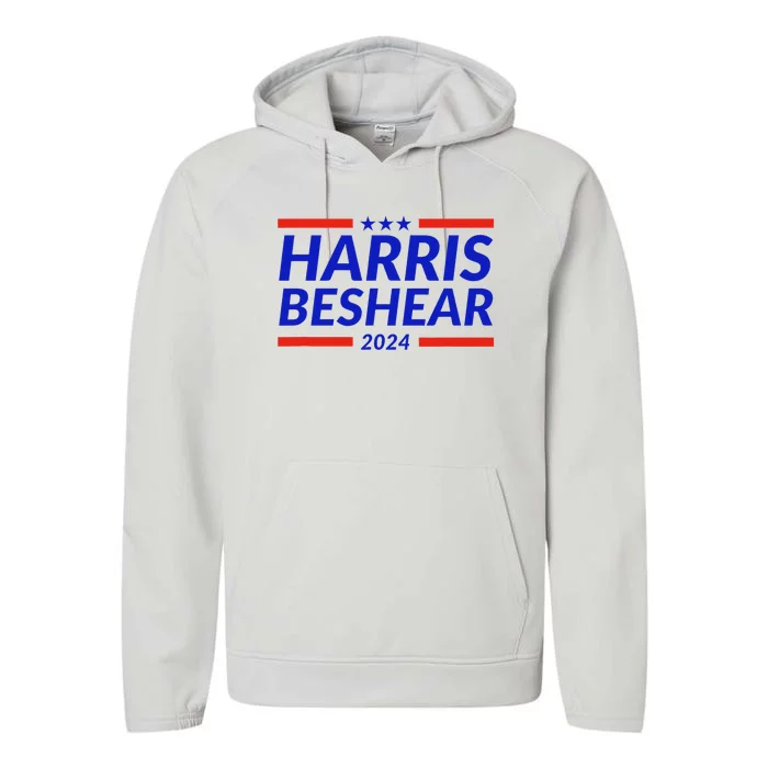 Harris Beshear 2024 Kamala Harris Andy Beshear President Performance Fleece Hoodie