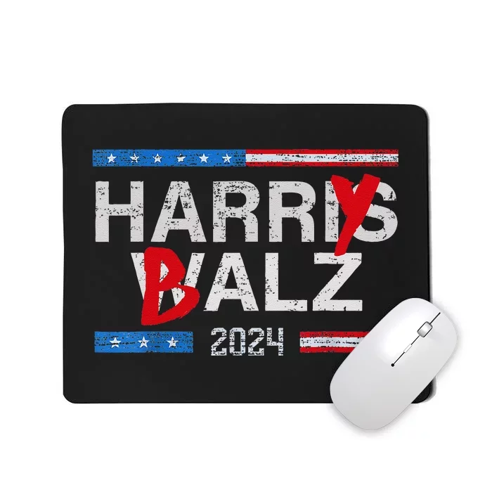 Harry Balz 2024 Funny Kamala Harris And Tim Walz 2024 Gift Mousepad