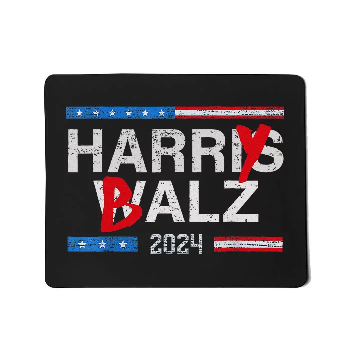 Harry Balz 2024 Funny Kamala Harris And Tim Walz 2024 Gift Mousepad