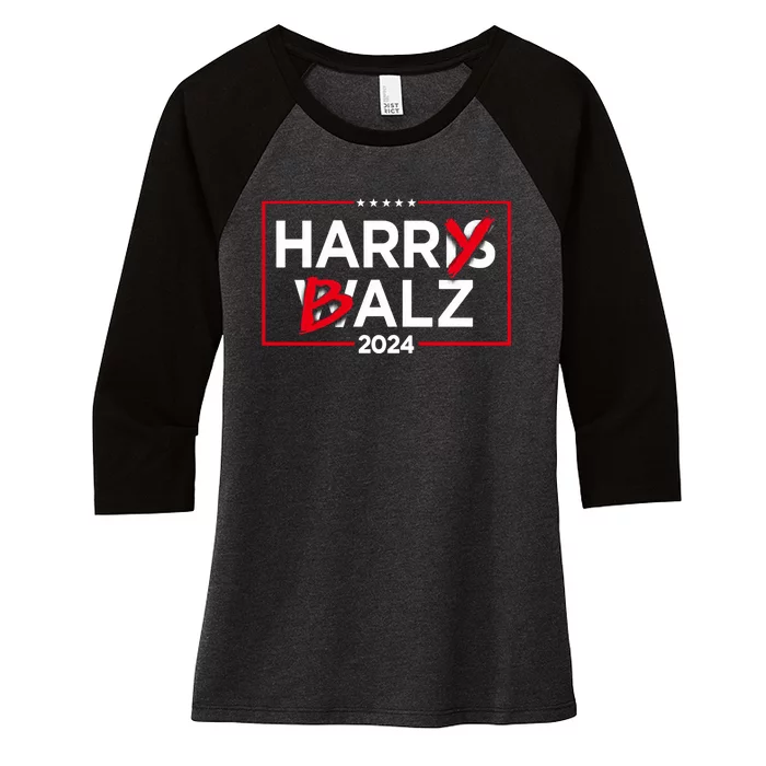 Harry Balz 2024 Women's Tri-Blend 3/4-Sleeve Raglan Shirt