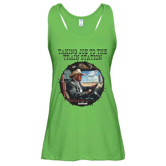 Hootie & Blowfish 2024 Summer Camp Designtaking Joe To The Train Station Trump 2 Ladies Essential Flowy Tank