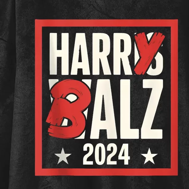 Harry Balz 2024 Funny Political Campaign Harris Walz Memes Tank Top Hooded Wearable Blanket