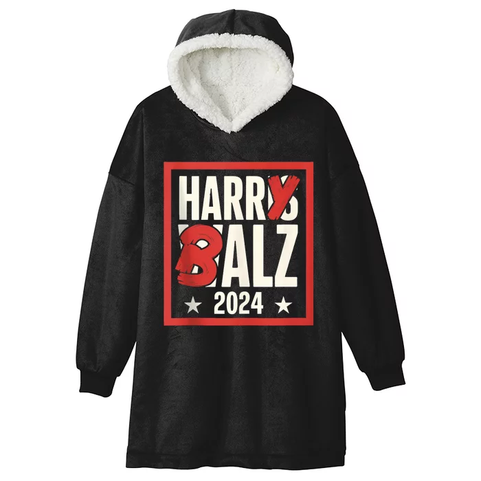 Harry Balz 2024 Funny Political Campaign Harris Walz Memes Tank Top Hooded Wearable Blanket