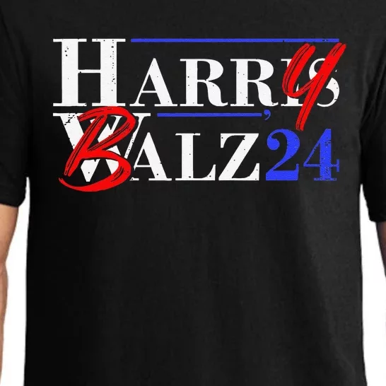 Harry Balz 2024 Funny Kamala Harris And Tim Walz 2024 Gift Pajama Set