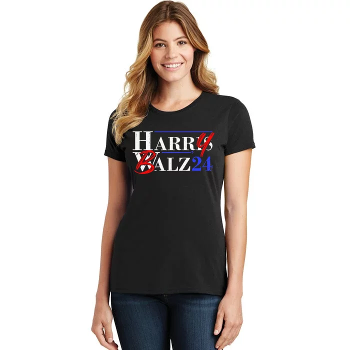 Harry Balz 2024 Funny Kamala Harris And Tim Walz 2024 Gift Women's T-Shirt