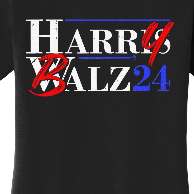 Harry Balz 2024 Funny Kamala Harris And Tim Walz 2024 Gift Women's T-Shirt