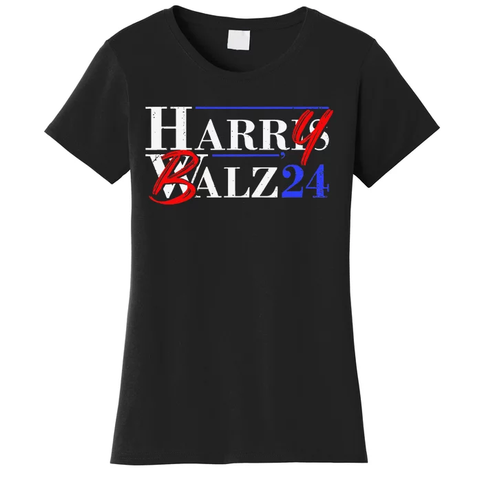 Harry Balz 2024 Funny Kamala Harris And Tim Walz 2024 Gift Women's T-Shirt