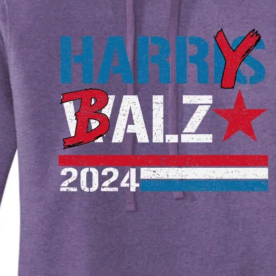 Harry Balz 24 Harris Walz Democrats Vote President Debate Women's Pullover Hoodie