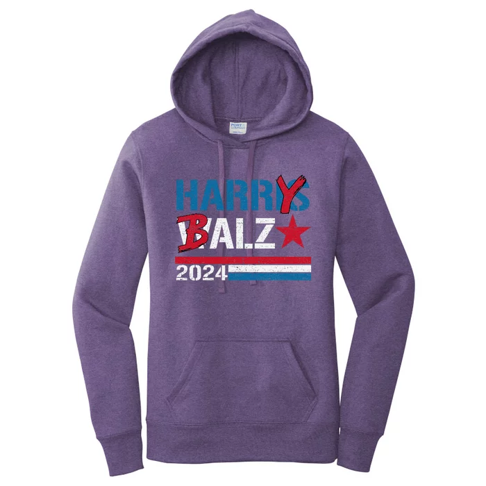 Harry Balz 24 Harris Walz Democrats Vote President Debate Women's Pullover Hoodie