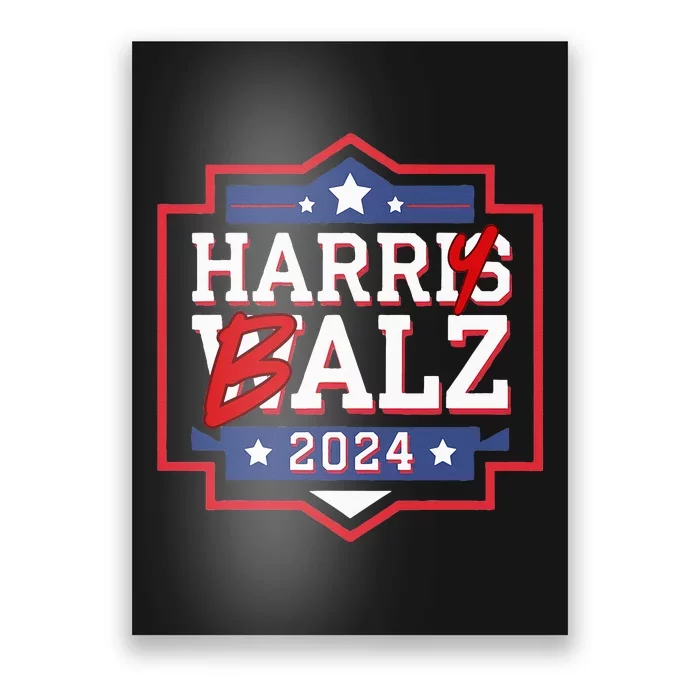 Harry Balz 2024 Funny Meme Vote Kamala Harris 24 Poster