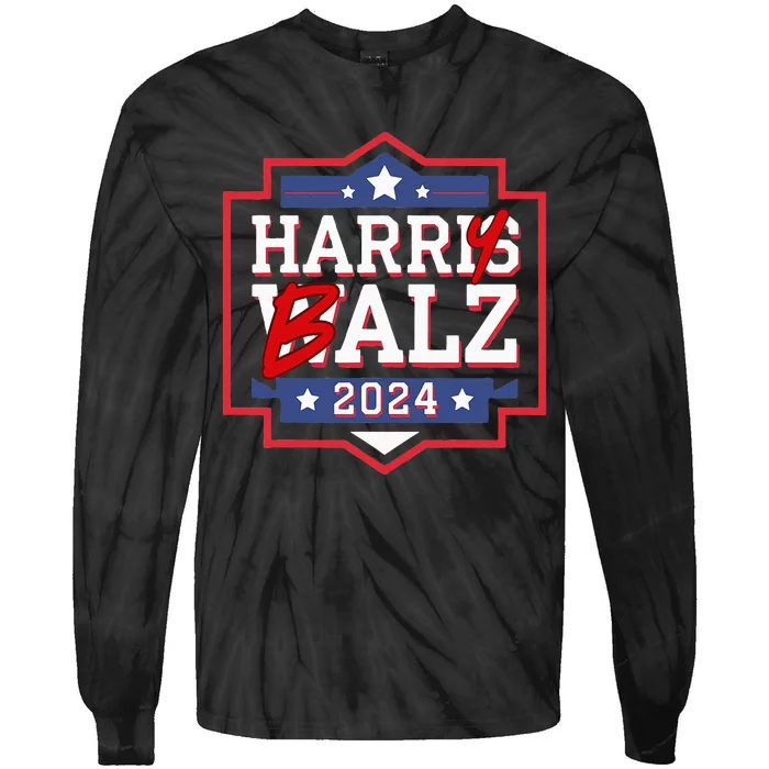 Harry Balz 2024 Funny Meme Vote Kamala Harris 24 Tie-Dye Long Sleeve Shirt