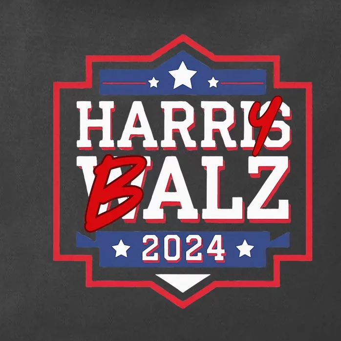 Harry Balz 2024 Funny Meme Vote Kamala Harris 24 Zip Tote Bag