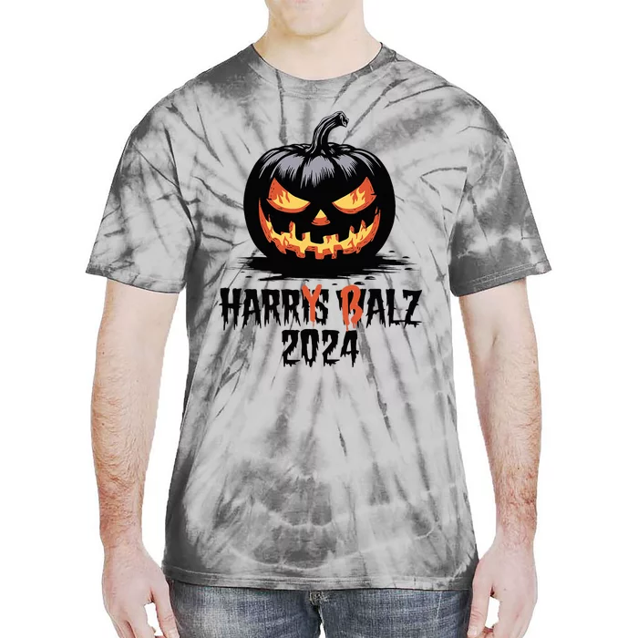 Harry Balz 2024 Funny Kamala Harris Walz Pumpkin Tie-Dye T-Shirt