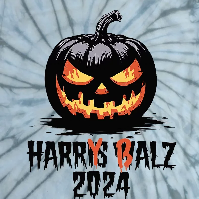 Harry Balz 2024 Funny Kamala Harris Walz Pumpkin Tie-Dye T-Shirt